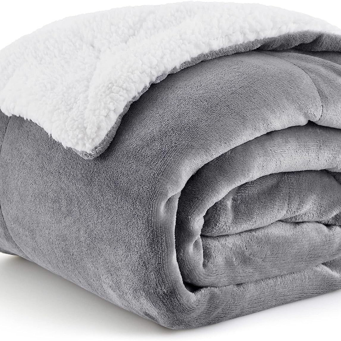 CloudNest Reversible Sherpa Fleece Blanket for Sofa and Bed