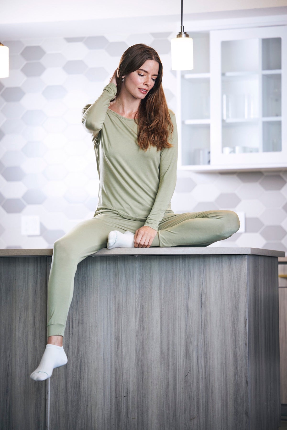 Mila Silky Bamboo Set for Lounging with Pockets
