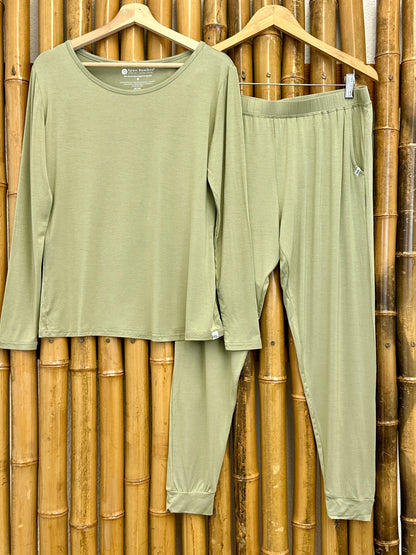 Mila Silky Bamboo Set for Lounging with Pockets
