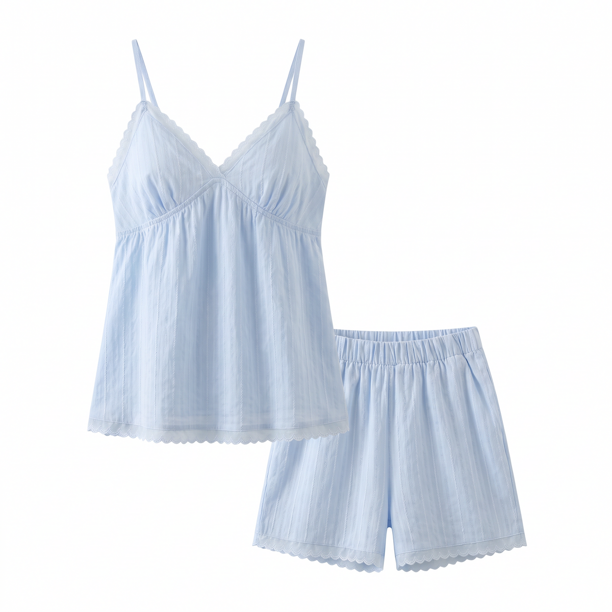 Daisy Lace Trim Cotton Cami Set