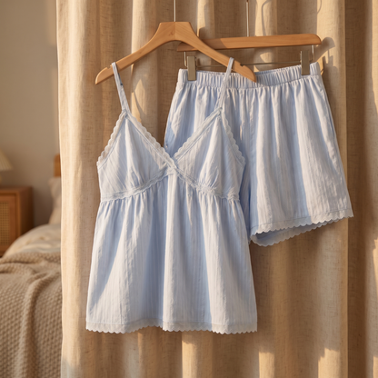 Daisy Lace Trim Cotton Cami Set lifestyle photo 2