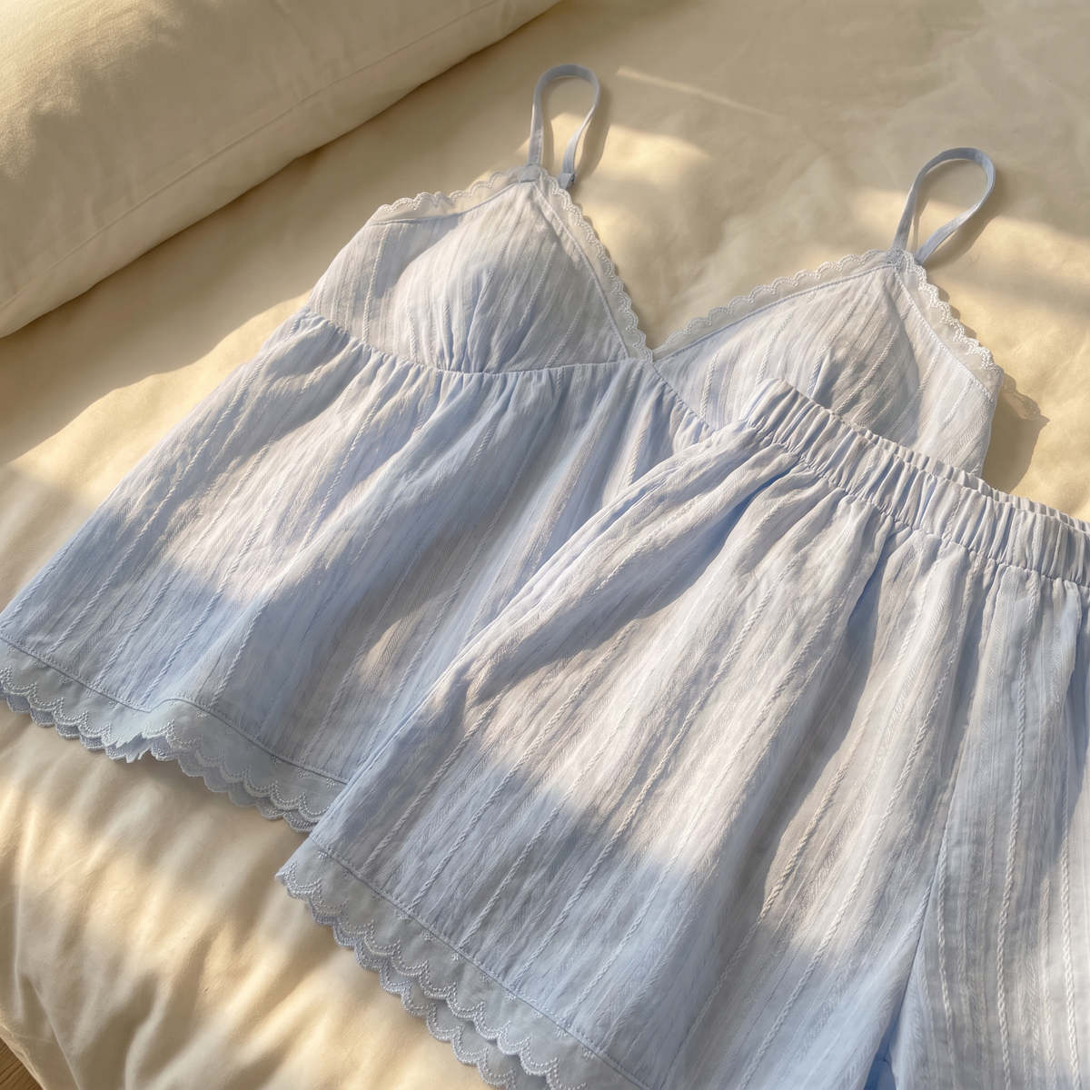 Daisy Lace Trim Cotton Cami Set lifestyle photo 3