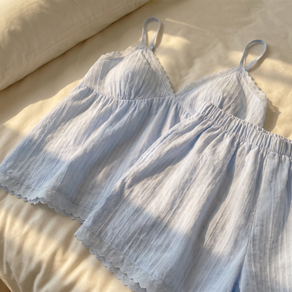 Daisy Lace Trim Cotton Cami Set lifestyle photo 3