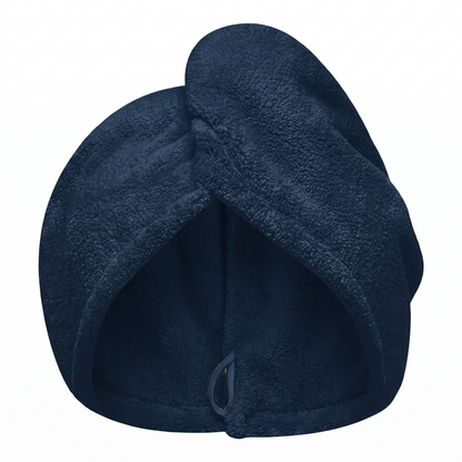 AuraWrap Quick Dry Microfiber Hair Towel in Navy Blue