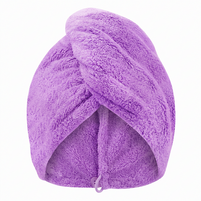 AuraWrap Quick Dry Microfiber Hair Towel in Purple