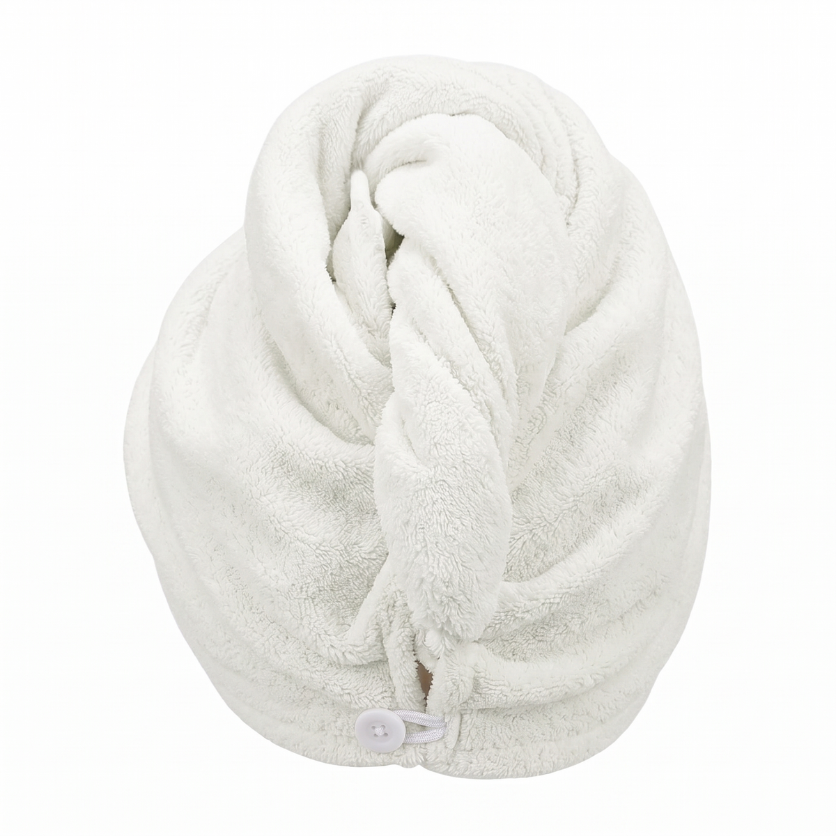 AuraWrap Quick Dry Microfiber Hair Towel in White