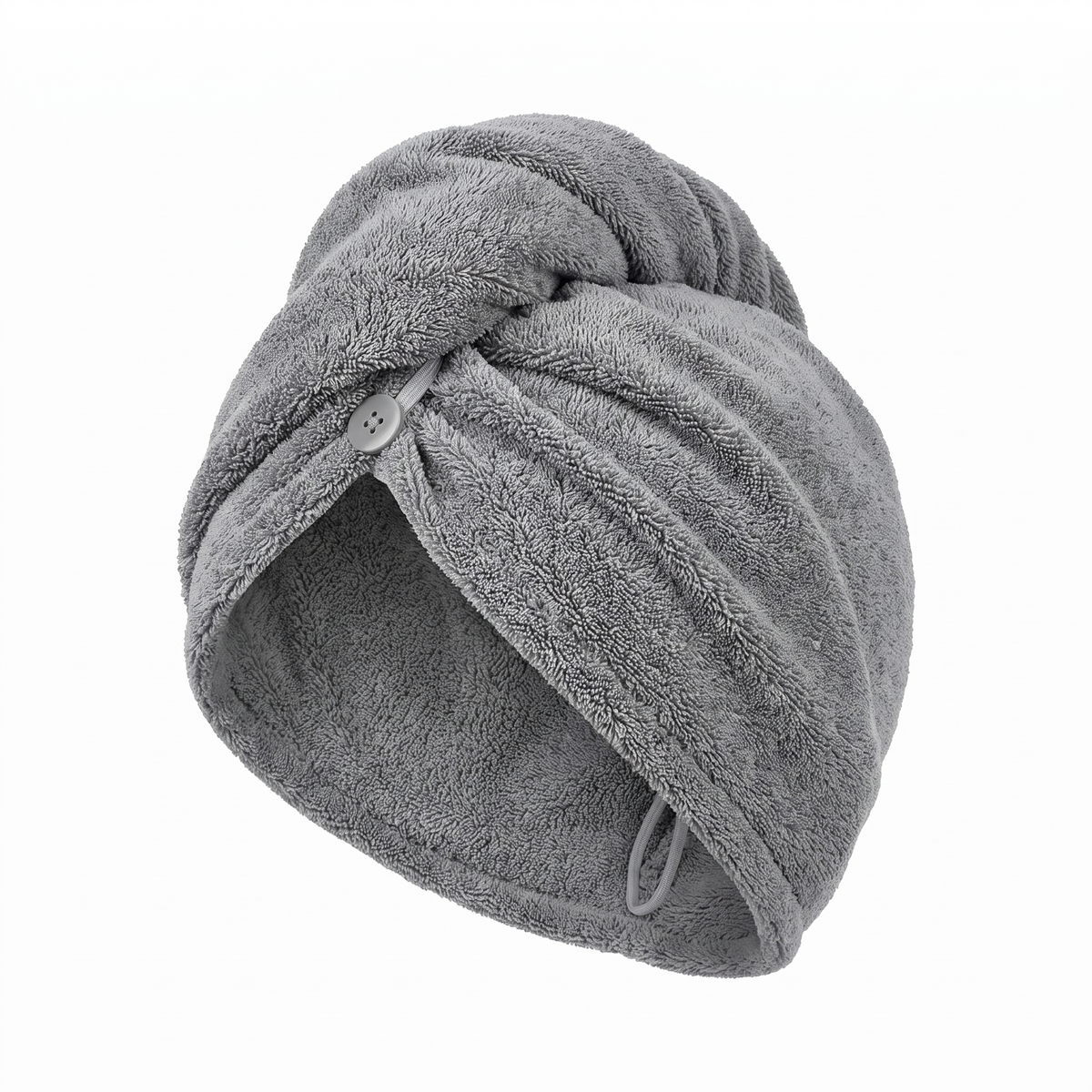 AuraWrap Quick Dry Microfiber Hair Towel in Gray