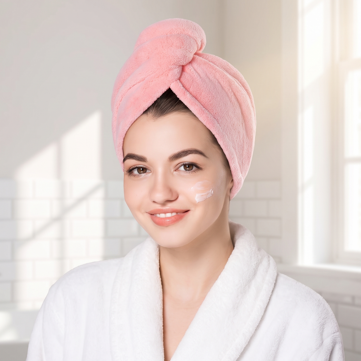 AuraWrap Quick Dry Microfiber Hair Towel lifestyle photo 1