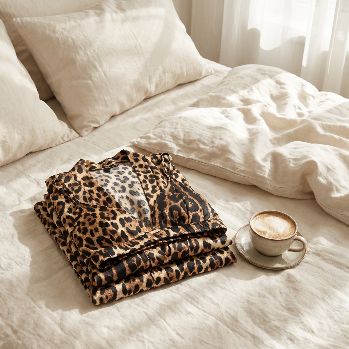 Sienna Leopard Print 3 Piece Lounge Set lifestyle photo 1