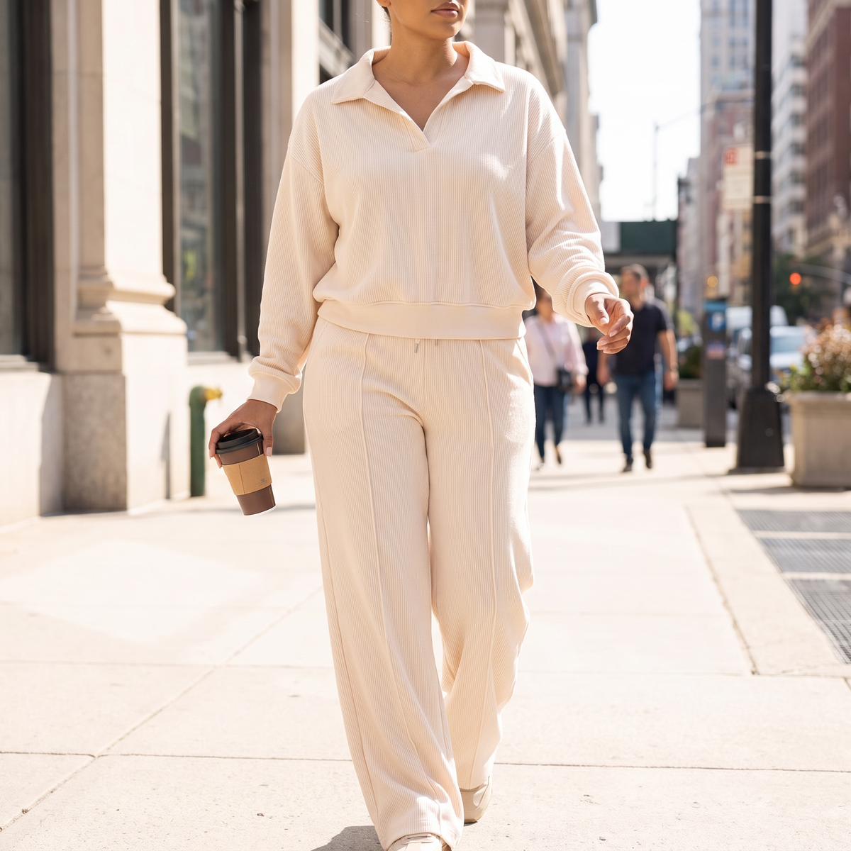Mara Cozy Collared Lounge Set lifestyle photo 2