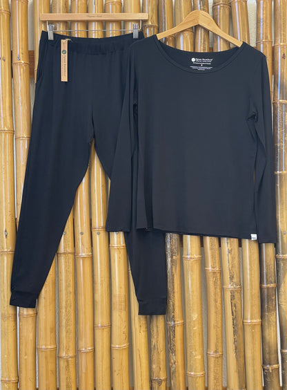 Mila Silky Bamboo Set for Lounging with Pockets